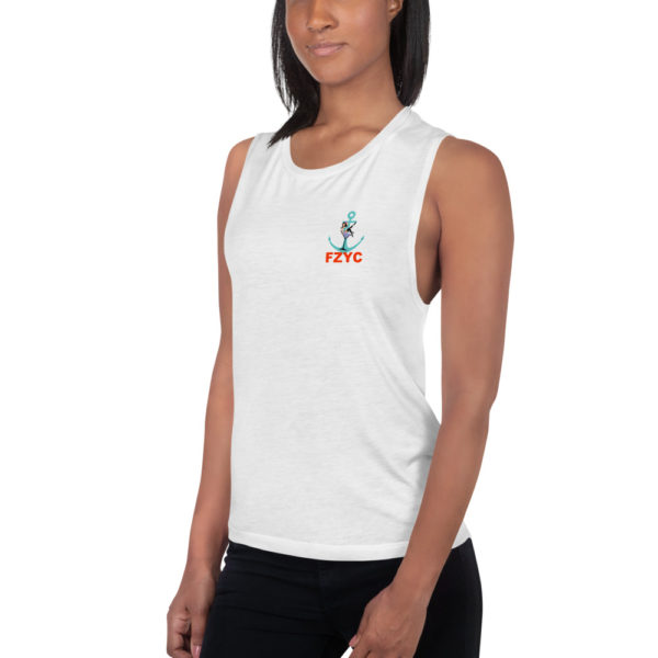 Ladies’ Anchor Girl FZYC Muscle Tank - Image 2